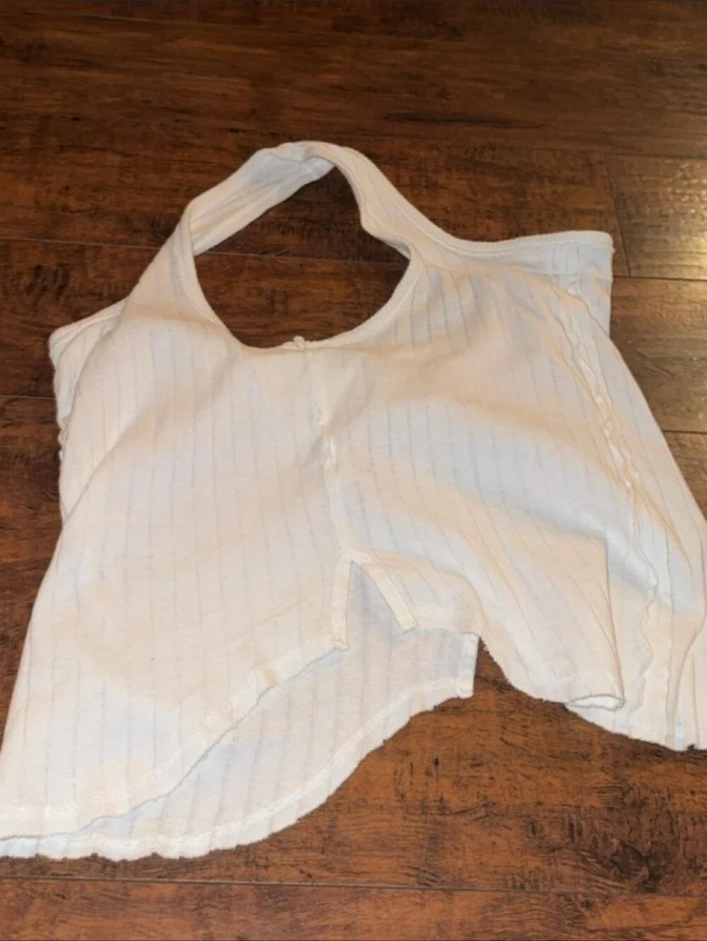 Free People We The Free White Ribbed Tank, Size Small